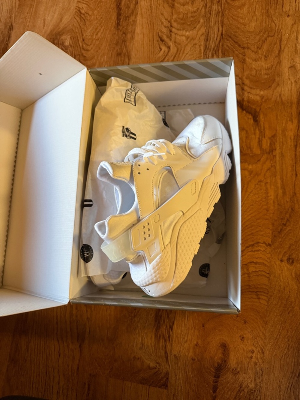 Nike Air Huarache White Athletic Sneakers